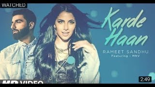 KARDE HAAN Video Song  Rameet Sandhu ll MNV ll New latest Song full HD