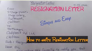 (తేలుగు) How to write Resignation Letter in English TIPS #learnwithdp learn with dp