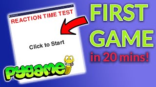 Make YOUR FIRST Python/PyGame Game in 20 MINS!