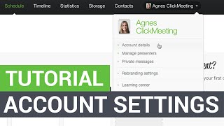 Customizing Account Settings in webinars and online meetings