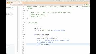 Text Justification - Leetcode 68 - Python