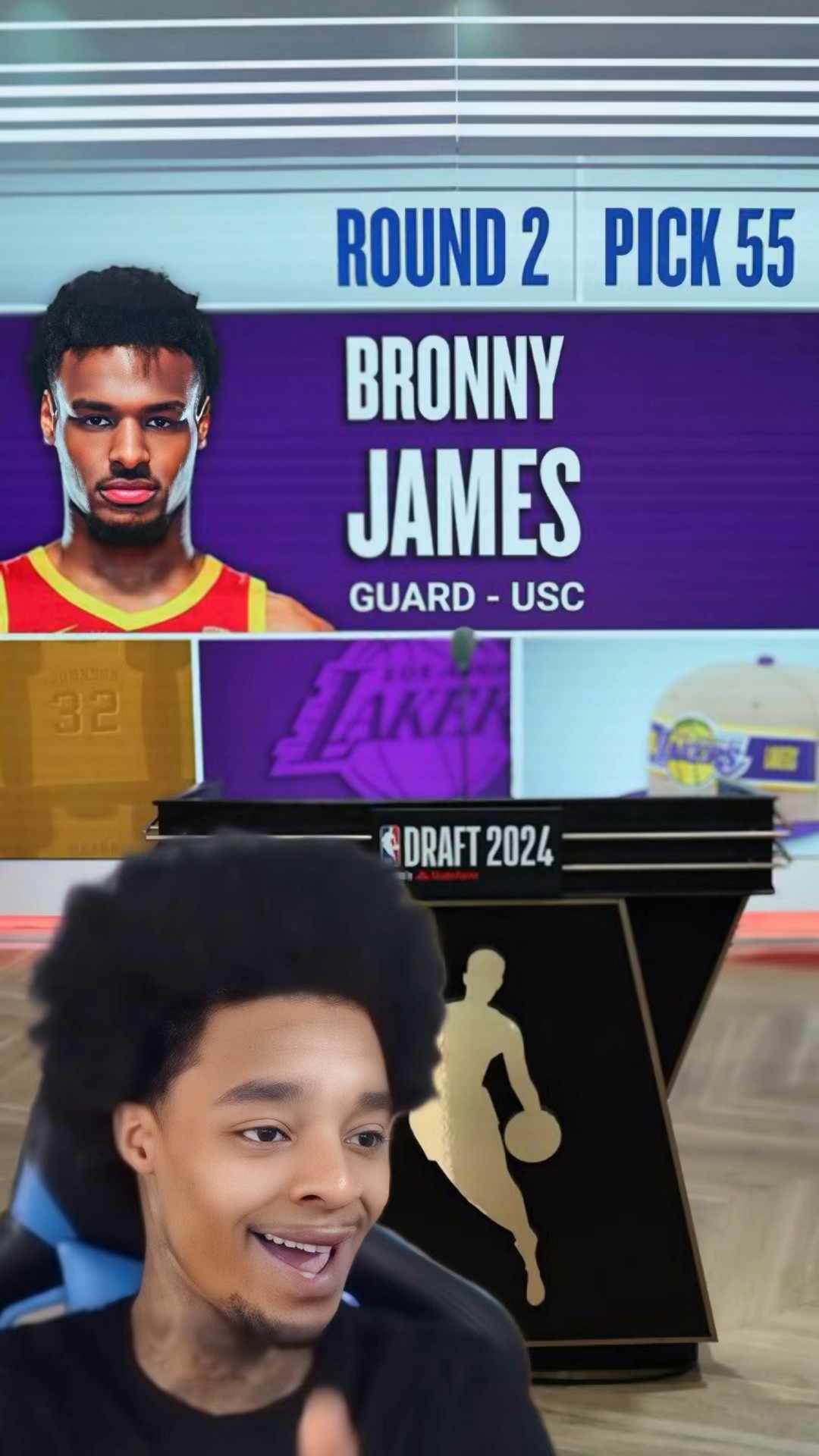 FlightReacts To Bronny James Drafted By Lakers! - YouTube