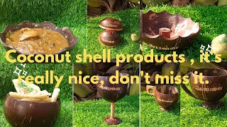 Introduction of our coconut shell products and palm leaf products