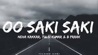 Saki saki song with lyrics in black 🖤  and white