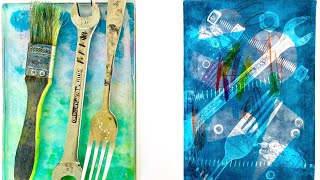 Gelli printing with tools