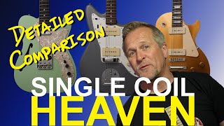 Iconic Single Coil pickups - Telecaster, Jazzmaster and Les Paul P-90 comparison.