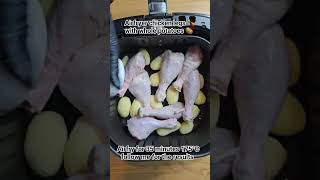 Airfryer chicken legs 🍗 with whole potatoes 🥔 #airfryer