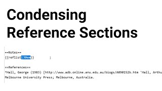 [06] Wikipedia Editing - Condensing Two Reference Sections into One