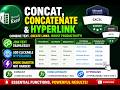 🔥 Excel Text & Links Masterclass! CONCAT, CONCATENATE & HYPERLINK Explained Like a Pro