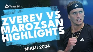 Alexander Zverev vs Fabian Marozsan Highlights | Miami 2024