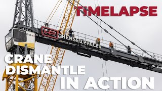 Engineering in Motion: Tower Crane Dismantle 🏗️🔧📽️