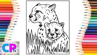 Cheetah Coloring Pages/Wild Animals Coloring/Cartoon - On & On/Electro-Light - Symbolism/NCS Release