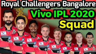 Royal Challengers Bangalore Team Sqaud IPL 2020 | IPL 2020 RCB Probable Squad | IPL 2020 RCB