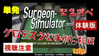 【単発】Surgeon Simulator2013体験版　 緊急オペ　グロテスクな手術に挑戦