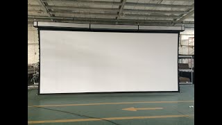 XYScreens Large Electric Projector Screen 4K Tab-tension Big Motorized Projection screen