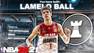 This LaMelo Ball build on NBA 2K21 is UNSTOPPABLE... (BUILD TUTORIAL WITH FACE CREATION)