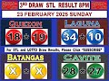 stl 3rd draw 8pm result stl cavite stl quezon stl laguna 23 february 2025 sunday