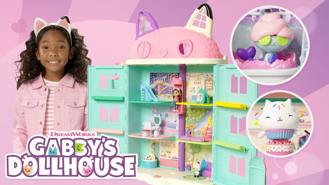 Gabby’s Dollhouse - Gabby’s Purrfect Dollhouse And Deluxe Room Sets ...