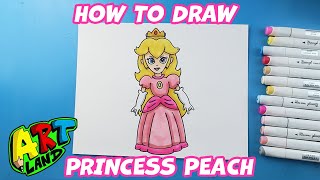 How to Draw Princess Peach from Super Mario Bros