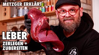 Cutting up and preparing veal liver 🔪🔥 Master butcher explains!