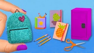 🎒 MINIATURE SCHOOL SUPPLIES 📓 for your BARBIE or LOL DOLLS 💖Crafts