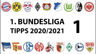 Bundesligatipps 1.Liga - 1. Spieltag - Saison 2020/2021