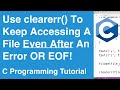 clearerr() Function | C Programming Tutorial