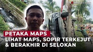 Lagi Lihat Maps, Minibus Hantam Trotoar di Bandung dan Berakhir di Selokan | OneNews Update