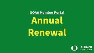 Member Portal Tutorial: Annual membership renewal