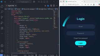Animated Circular Login Form Using HTML & CSS 🔥 | Modern UI Design with Spinning Border