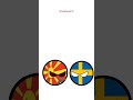 North Macedonia kills Sweden #shorts #countryballs