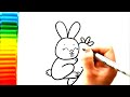 o ve 2 yazarak Çok kolay tavşan Çizimi kolay tavşan nasıl Çizilir how to draw a rabbit easy