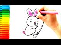 o ve 2 yazarak Çok kolay tavşan Çizimi kolay tavşan nasıl Çizilir how to draw a rabbit easy