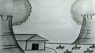 How To Draw Scenery With Pencil Step By Step For Beginners |Drawing Easy Scenery