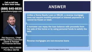 What is the difference?  Reverse Mortgages vs. home equity loans