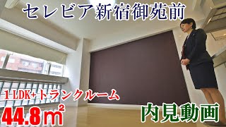 セレビア新宿御苑前 ・１LDK+トランクルーム（44.8㎡）新宿御苑前駅の分譲賃貸マンション内見動画