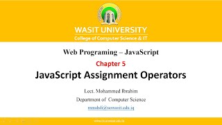 9 JavaScript Assignment Operators
