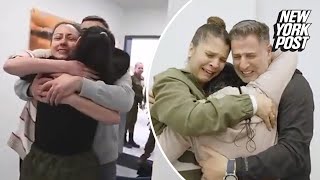 Emotional video shows moment hostages reunited with families after 477 days