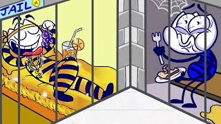 Max は金持ちの囚人になる | Rich Jail vs Broke Jail Funny Moment | Animated Short Films