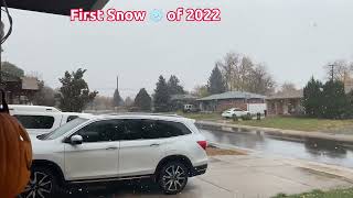 First Snow of 2022 (10/27/2022) Thawj Kob Snow ❄️ Te Xyoo 2022