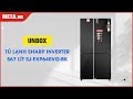 Unbox tủ lạnh Sharp Inverter 567 lít 4 cửa SJ-FXP640VG-BK | META.vn