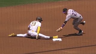 Fernando Tatis Jr. Does The Splits After Stealing 2nd | Padres vs. Rockies (May 19, 2021)