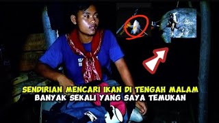 SOLO BERBURU IKAN TENGAH MALAM!!!BANYAK MAHKLUK YANG SAYA TEMUKAN