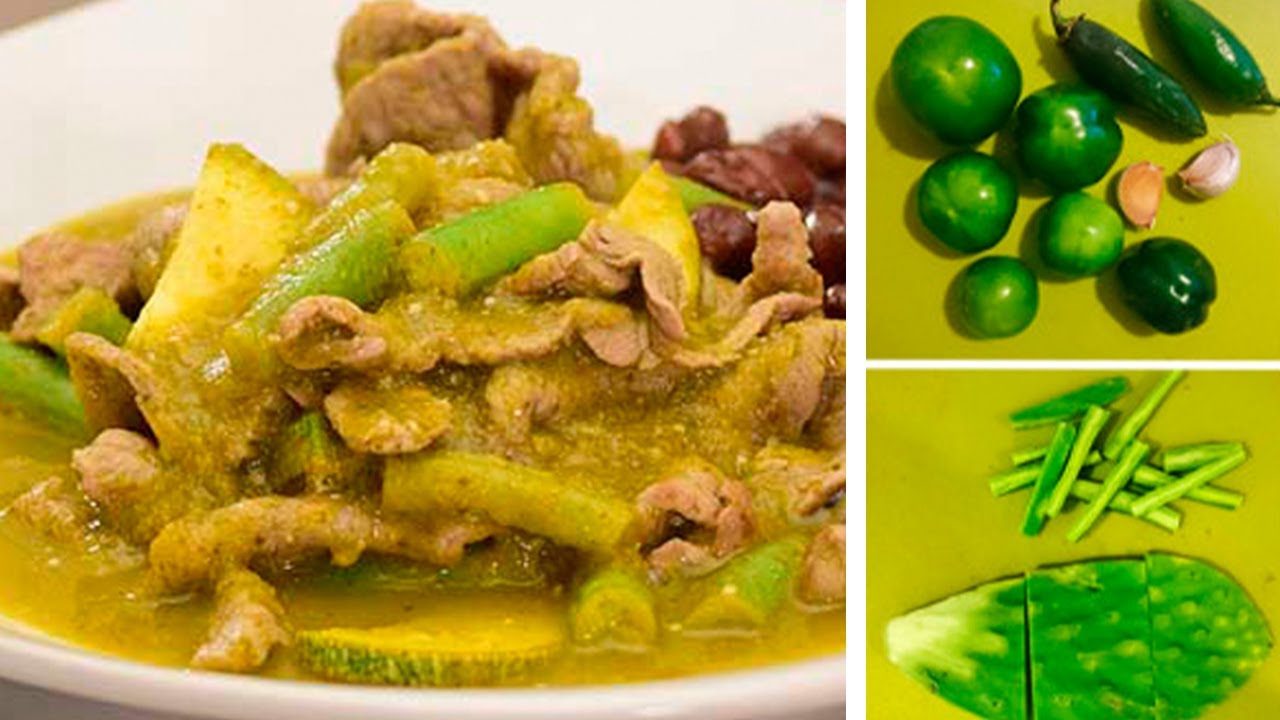 Bistec Con Papas Y Nopales EN SALSA VERDE! - YouTube