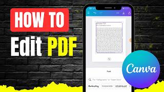 How To Edit PDF in Canva Mobile