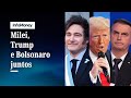 Conferência de líderes reúne Milei, Trump e Bolsonaro