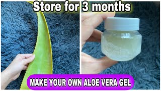 HOMEMADE 100% PURE ALOE VERA GEL FOR BEAUTY REMEDIES | Can be store for 3 months | Faiqa Hassan