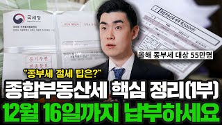 종합부동산세 핵심 정리, 12월 16일까지 납부하세요(1부) | 고현식 세무사