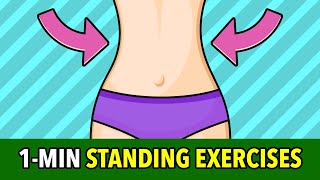 1-Minute Standing Exercises To Lose Belly Fat - Abs Workout