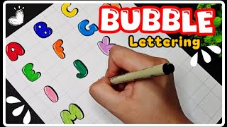 How to do Bubble Lettering 💭 | Create Stunning Bubble Letters with this Step-by-Step Tutorial ❤️🔥